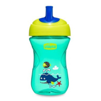 Chicco hrneček Advanced s brčkovým náustkem 266 ml, zelený 12 m+