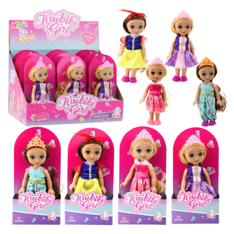 mamido Mini panenka princezna s korunou a zdobenými šaty 17 cm mix