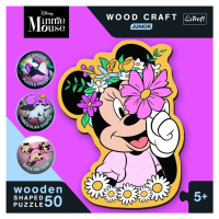 Puzzle Wood Craft Junior Ve světě Minnie - Trefl