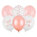 PartyDeco Latexové balóny - Bride to be růžovo-bílé 6 ks