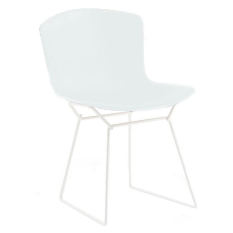 Výprodej Knoll designové jídelní židle Bertoia Plastic Side Chair (sedák bilý plast/ podnož ocel Dieter Knoll