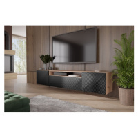 Závěsný televizní stolek RTV Neo 200 cm Dub artisan - černá