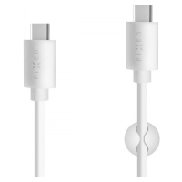 Datový a nabíjecí USB-C kabel FIXED s konektorem USB-C, USB 2.0, 15W, White