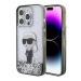 Karl Lagerfeld hard silikonový obal iPhone 15 PRO MAX 6.7" Transparentní Liquid Glitter Iconik