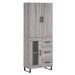 vidaXL Skříň highboard šedá sonoma 69,5 x 34 x 180 cm kompozitní dřevo