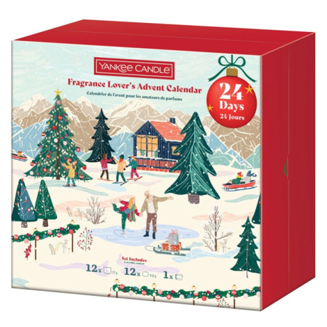 Yankee Candle Votivní svíčky Adventní kalendář dárková sada 12 ks + svícen