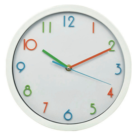 Ambia Home NÁSTĚNNÉ HODINY modrá, zelená, červená, bílá 25,4 cm