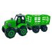 mamido  Konstrukční DIY traktor s přívěsem zelený