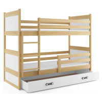 BMS Dětská patrová postel RICO | borovice 80 x 190 cm Barva: Bílá