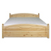 Drewmax Drewmax Vyvýšená borovicová postel LK103 120 x 200 cm