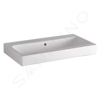 Geberit 124078600 - Umyvadlo 750x485 mm, bez otvoru pro baterii, s přepadem, s KeraTect, bílá