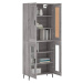 vidaXL Skříň highboard šedá sonoma 69,5 x 34 x 180 cm kompozitní dřevo