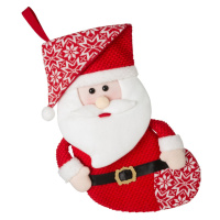 Vánoční mikulášská punčocha s 3D aplikací SANTA III. 50 cm Mybesthome