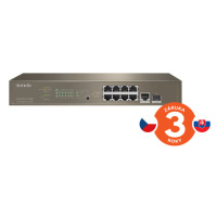 Tenda TEG5310P-8-150W Gigabit L3 PoE+ Switch 130W, 8x 1Gb/s PoE+, 2x RJ45/SFP, STP, IGMP, VLAN, 