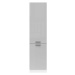JAMISON, skříňka 195 cm, pravá, bílá/světle šedý lesk