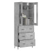 vidaXL Skříň highboard betonově šedá 69,5x34x180 cm kompozitní dřevo