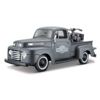 Maisto - Harley-Davidson Custom, 1948 Ford F-1 Pickup + 1:24 1942 WLA Flathead, 1:24