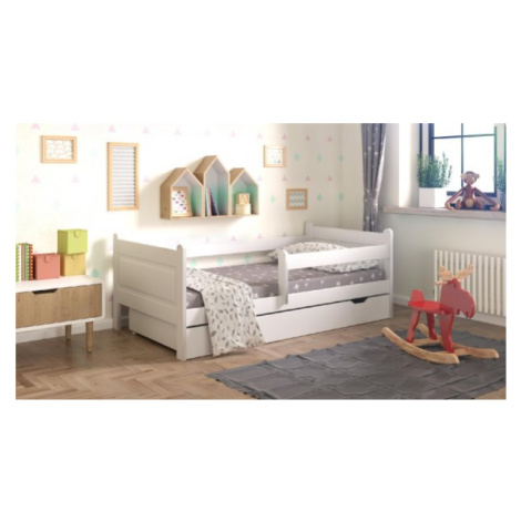 STA Dětská postel 160x80 cm Daduš + šuplík + matrace - bílá