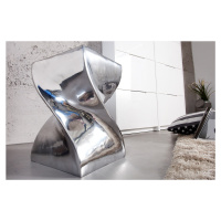 Estila Extravagantní moderní židle Twist 45cm stříbrná
