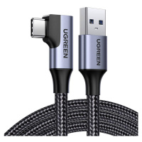 Kabel USB na USB-C, úhlový UGREEN US385, 3A, 1m (černý)