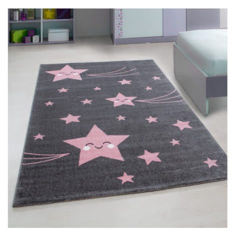 Dětský kusový koberec Playtime 0610A | růžový Typ: 190x280 cm
