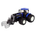 mamido Traktor s uchopovačem balíků na dálkové ovládání modrý RC
