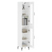 vidaXL Skříň highboard bílá s vysokým leskem 34,5x34x180 cm kompozit