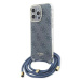 Kryt Guess GUHCP15LHC4SEB iPhone 15 Pro 6.1" blue hardcase Crossbody Cord 4G Print (GUHCP15LHC4S