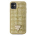 Guess Rhinestones Triangle Metal Logo kryt pro iPhone 11 zlatý