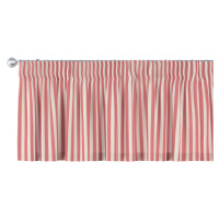 Dekoria Lambrekin na řasící pásce, červeno - bílá - pruhy, 390 x 40 cm, Quadro, 136-17
