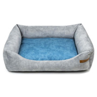 Modro-světle šedý pelíšek pro psa 85x105 cm SoftBED Eco XL – Rexproduct