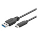 PremiumCord Kabel USB 3.1 konektor C/male - USB 3.0 A/male, černý, 1m