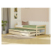 Benlemi Jednolůžková postel SIMPLY 90x200 3v1 s přistýlkou a úložným šuplíkem Zvolte barvu: Nela