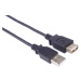 PremiumCord USB 2.0, A-A prodlužovací - 1m, černá - kupaa1bk