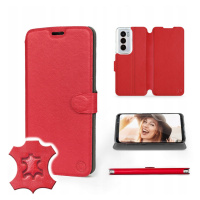 Pouzdro Mobiwear pro Oppo Reno 12 5G Red Leather