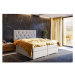 Čalouněná postel Johana 160x200, béžová, vč. matrace a topperu