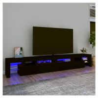 vidaXL TV skříňka s LED osvětlením černá 260x36,5x40 cm