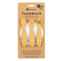 PETITE&MARS Set silikonových tréninkových lžiček Take&Match Intense Ochre3 ks