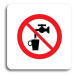 Accept Piktogram "zákaz pití vody" (80 × 80 mm) (bílá tabulka - barevný tisk bez rámečku)