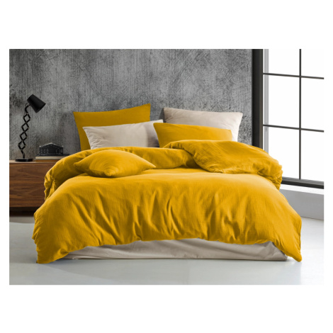 Mušelínové povlečení 140x200, 70x90 cm žluté