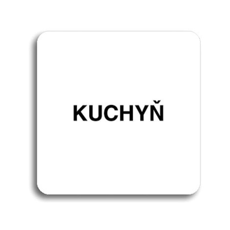 Accept Piktogram "kuchyň" (80 × 80 mm) (bílá tabulka - černý tisk bez rámečku)