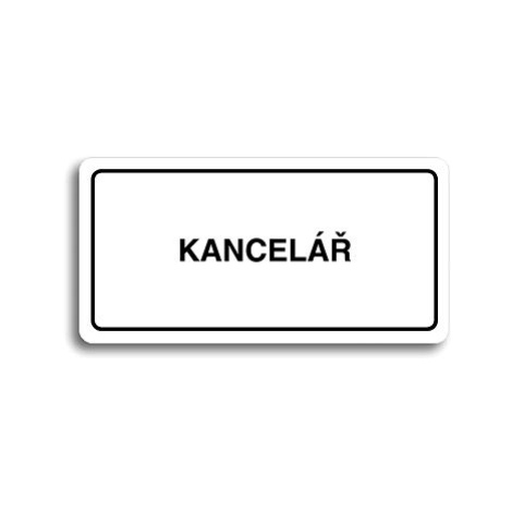 Accept Piktogram "KANCELÁŘ" (160 × 80 mm) (bílá tabulka - černý tisk)
