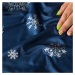 Vánoční ubrus - běhoun na stůl SNOWFLAKE tmavě modrá 40x160 cm Mybesthome