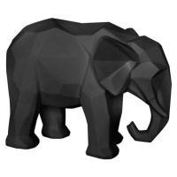 Matně černá soška PT LIVING Origami Elephant