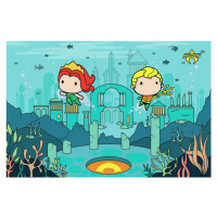 Umělecký tisk Aquaman and Mera - Chibi, 40 × 26.7 cm