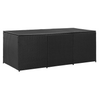 vidaXL Zahradní úložný box polyratan 180 x 90 x 70 cm černý