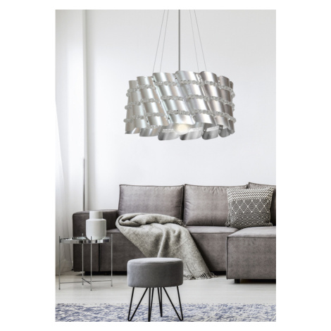 Závěsná lampa s kovovým stínidlem a korálky 60W Smile CANDELLUX