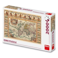 Puzzle Historická mapa světa 2000 dílků