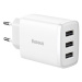 Baseus Compact 3xUSB 17W bílá