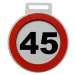 Narozeninová medaile - značka s číslem a textem 45 Standardní text